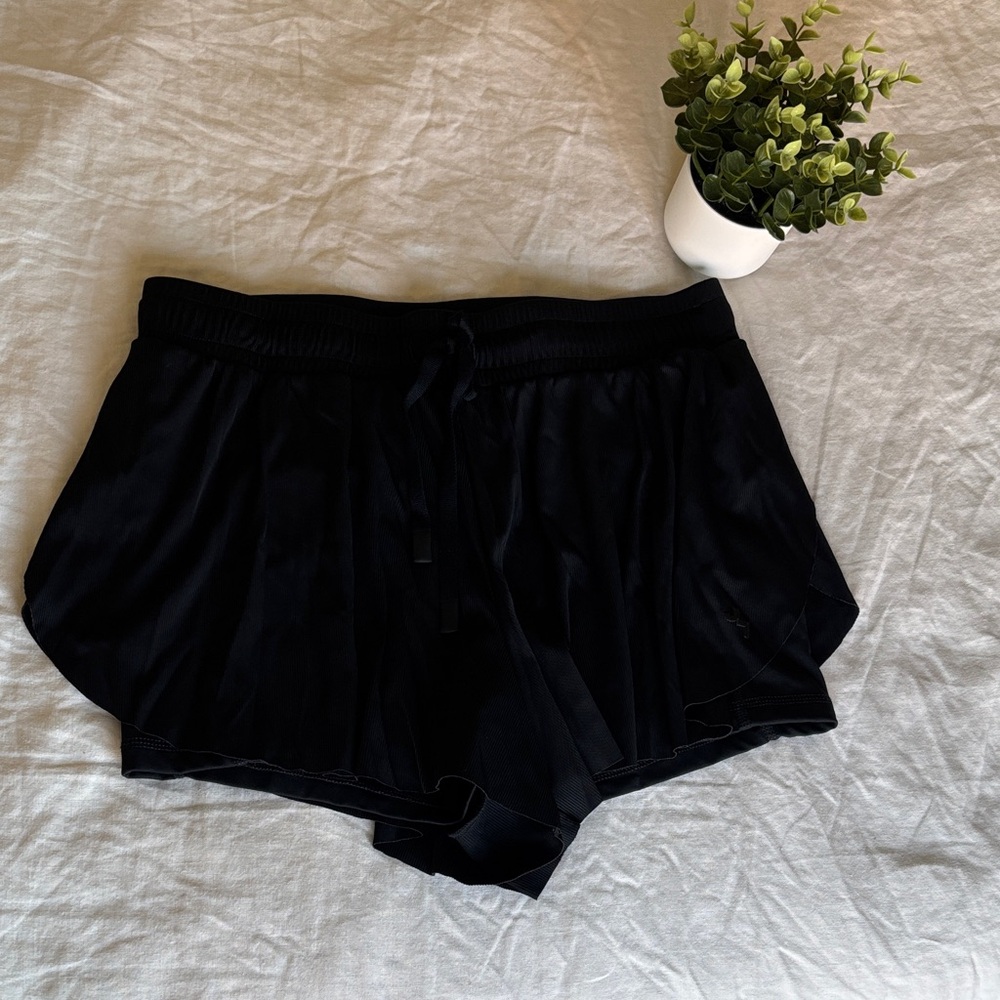 Black Satin Shorts